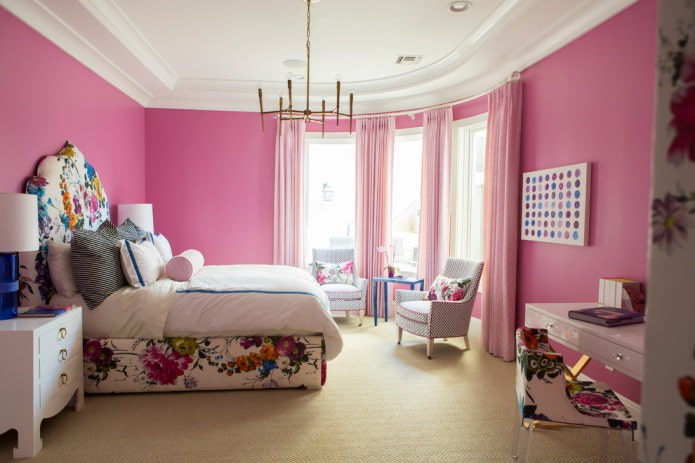 pink wall painting