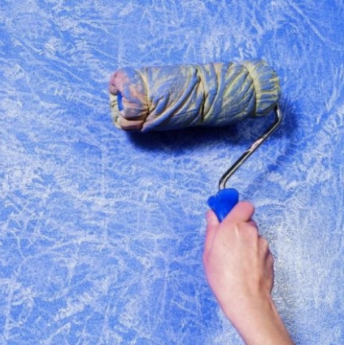 Roller wrapped in fabric