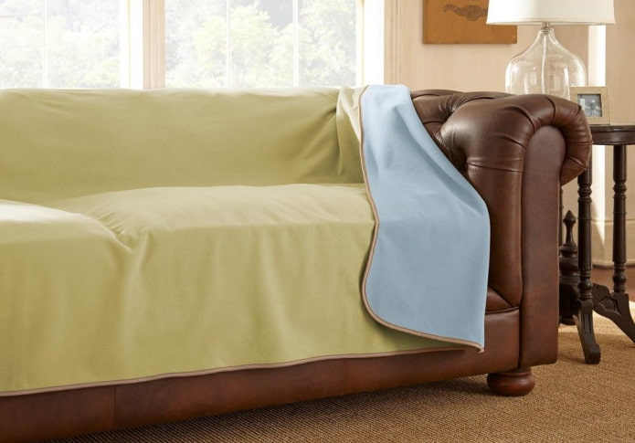 universal cover for a sofa in the interior