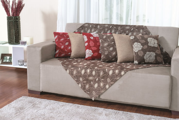 location of the sofa cover in the interior