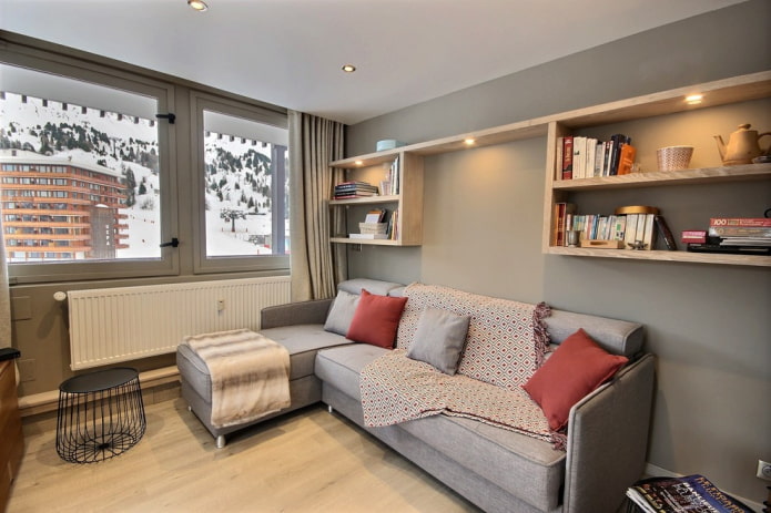 location of the sofa cover in the interior