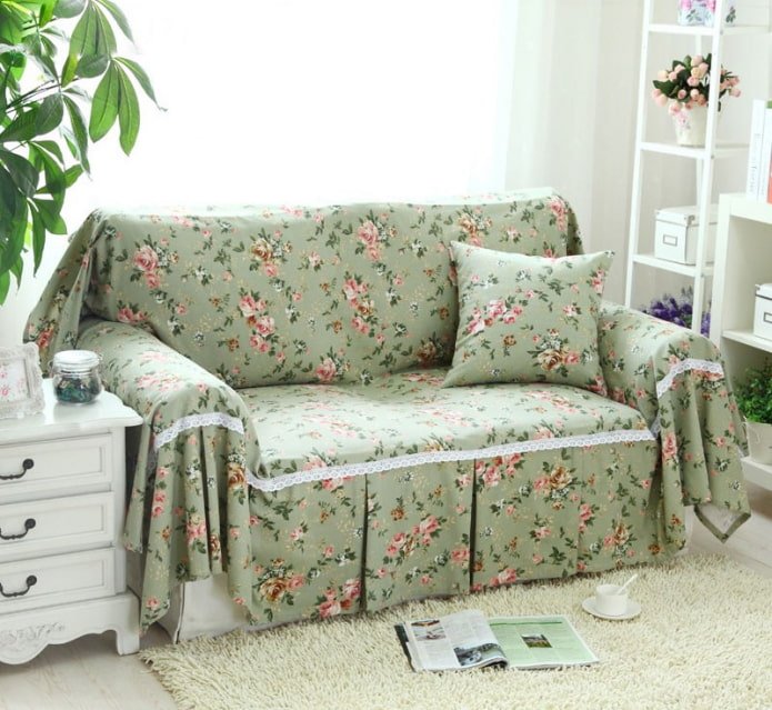 Provence style sofa cover
