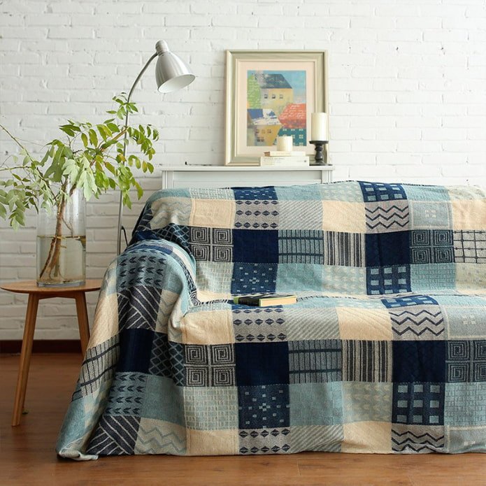 location of the sofa cover in the interior