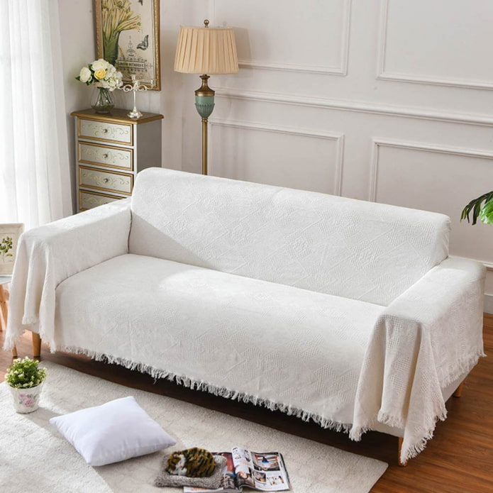 location of the sofa cover in the interior