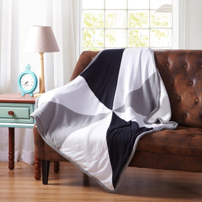 sofa cover in the interior