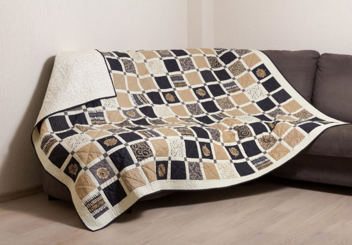 sofa cover in the interior