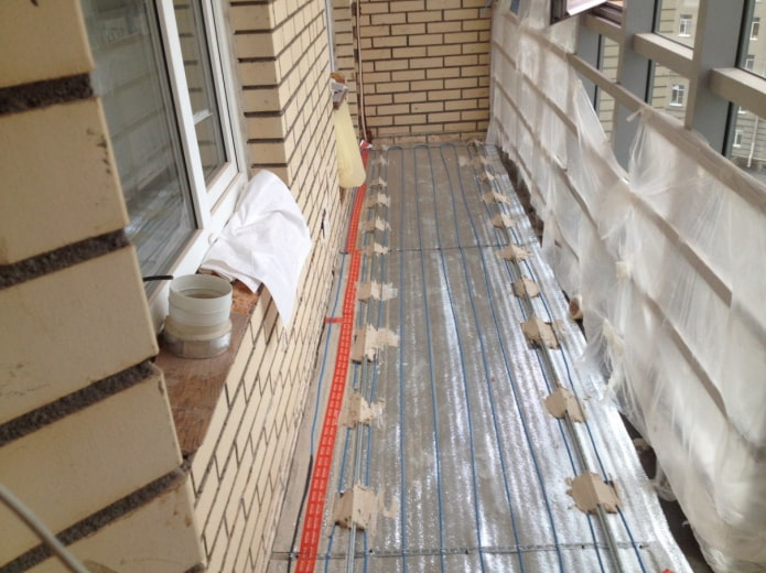 underfloor heating on the balcony