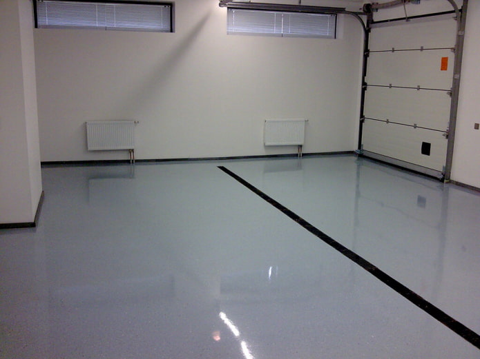 self-leveling floor in the garage