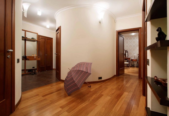 laminate on the floor in the hallway