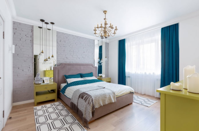 floor in the bedroom in a modern style