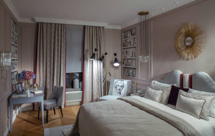 bedroom in a modern classic style