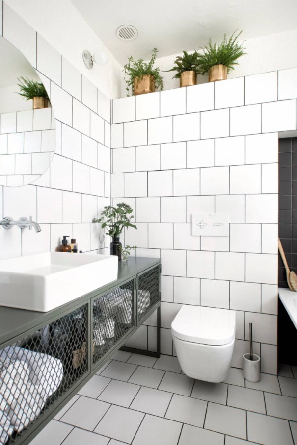the same tile for the walls and floor