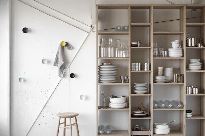 shelf in the kitchen interior