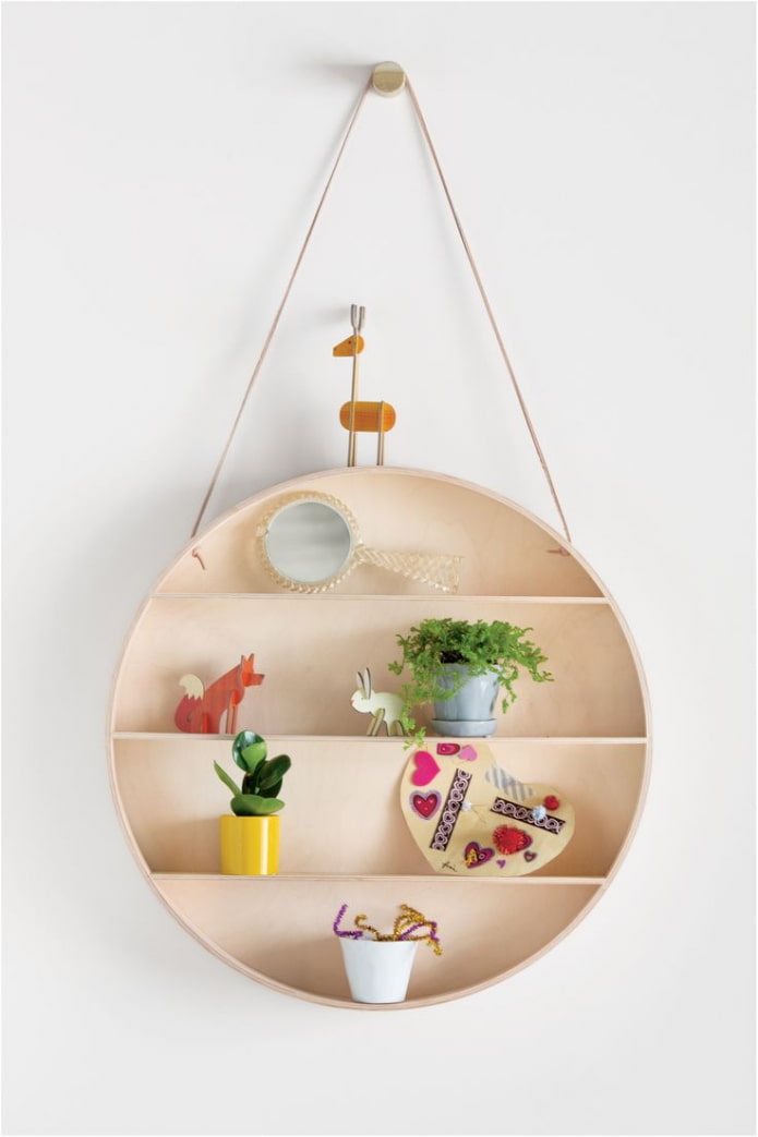 hanging wall shelves in the interior