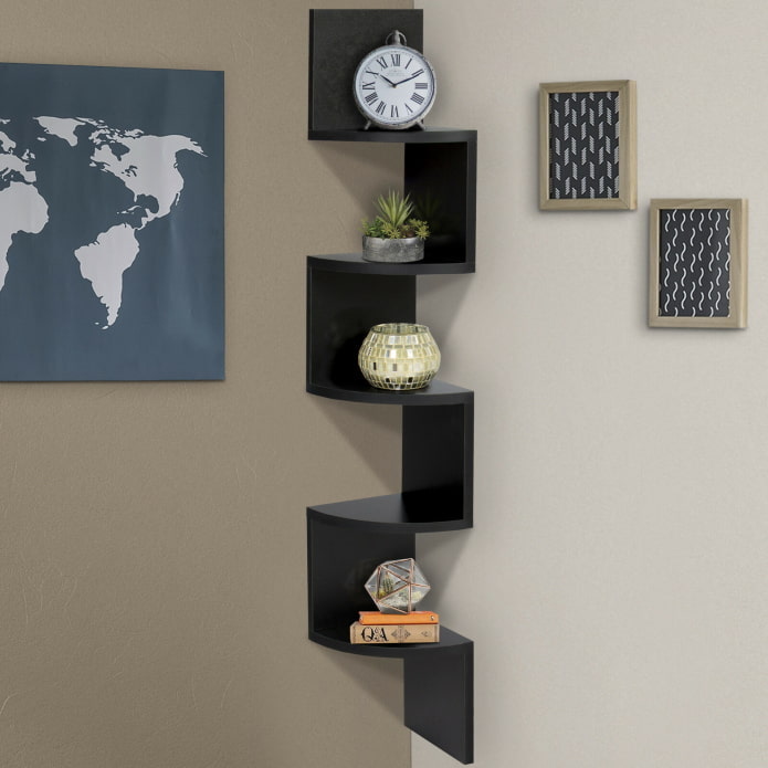 wall shelf design in the interior