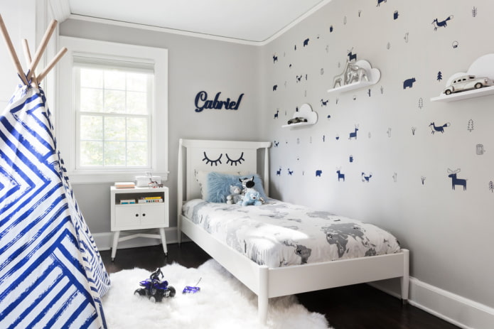 shelf design in the interior of the children's room