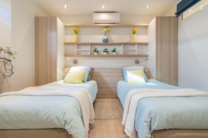 shelves for decor in the interior of a child's room