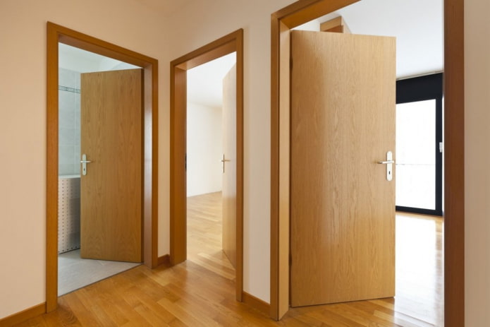 interior doors in an apartment