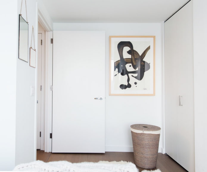 Laundry basket in the corner