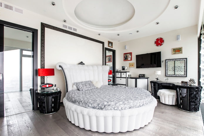 TV in bedroom interior