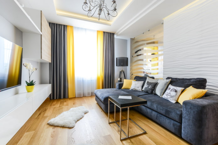 plasterboard ceiling in a modern style