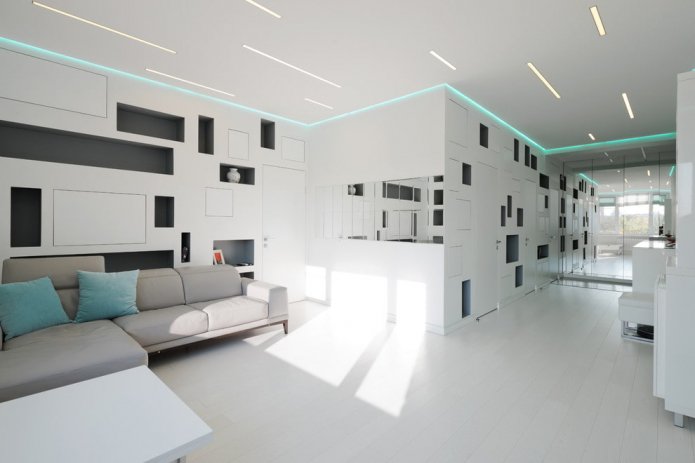 ceiling with backlighting