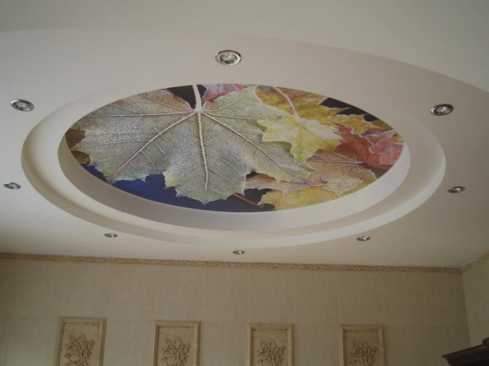 plasterboard construction with photo printing