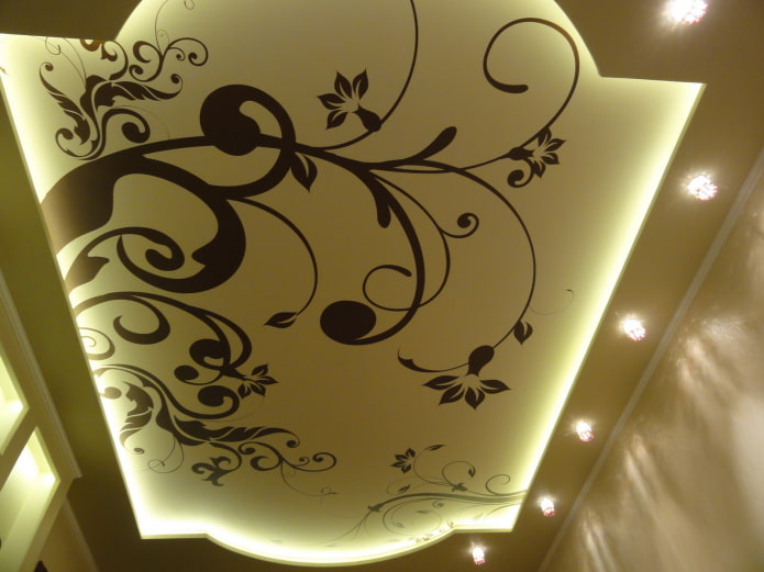 plasterboard structure with patterns