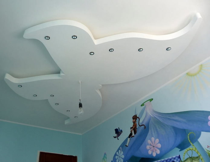 butterfly shaped plasterboard construction