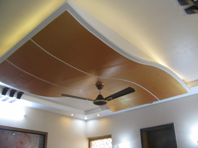 wavy structure made of plasterboard
