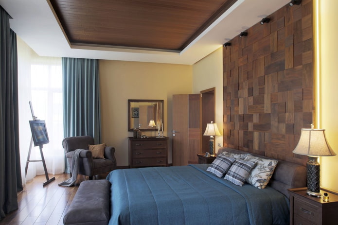 plasterboard structure combined with wood