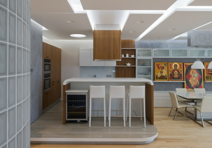 plasterboard construction in the form of rectangles