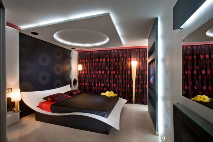 plasterboard construction in high-tech style