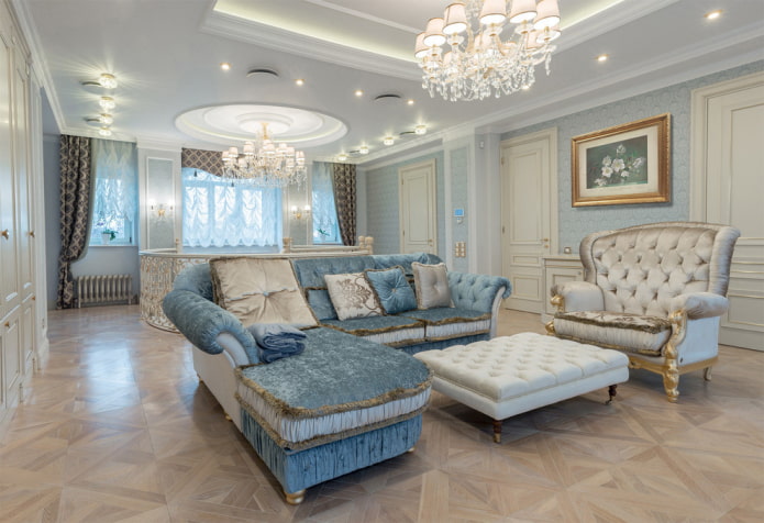 plasterboard construction in a classic style