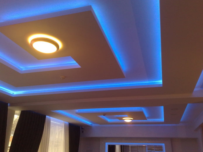 plasterboard construction in the form of a labyrinth