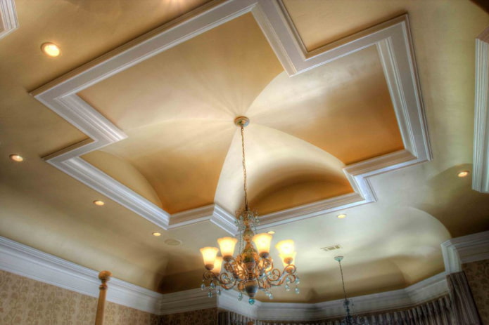 arched structures made of plasterboard