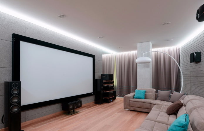 gypsum plasterboard structure with perimeter lighting