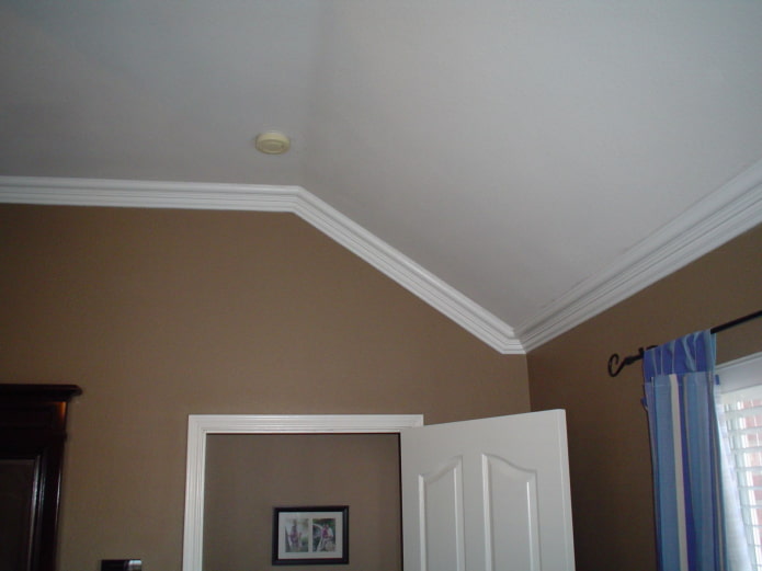 fillet moldings on a sloping ceiling