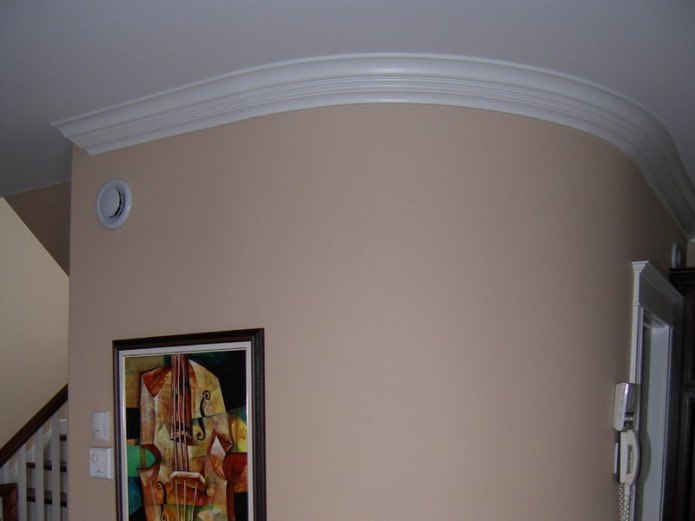 moldboards on a rounded ceiling