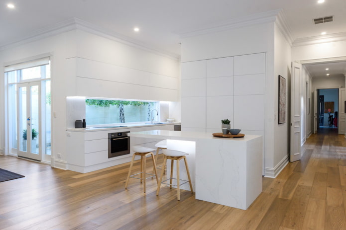 ceiling moldings in minimalist style