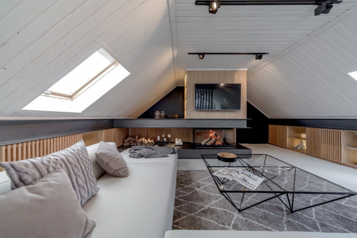 ceiling paneling on sloping ceilings