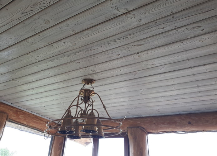 brushed ceiling paneling