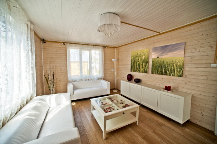 white ceiling paneling in the interior