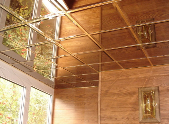 ceiling tiles on the loggia
