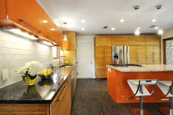 matte ceiling surface in the kitchen