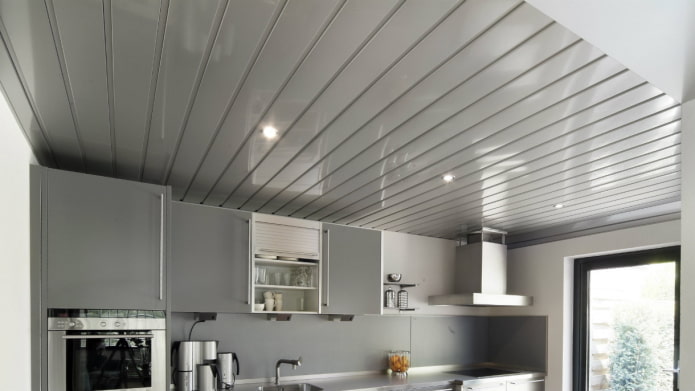 aluminum ceiling panels in the kitchen