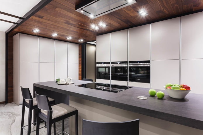ceiling structure with diode lamps