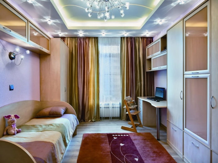 soffits on the ceiling in the interior