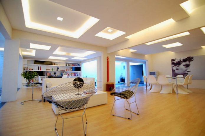 multi-level design with backlighting