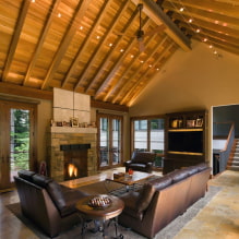 Finishing the ceiling in a wooden house-1